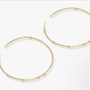 Melinda Maria Big Ass Hoops 2.5” in 18k gold plating simulated diamonds
